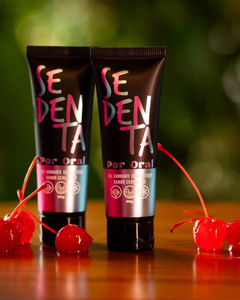 Sedenta – Gel Vibrante para Oral com Jambu e Glitter | Algodão Doce · Cereja Ice · Lollipop