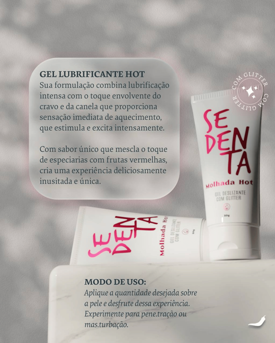 Sedenta Molhada – Lubrificante Deslizante com Efeito Térmico | Frutas Vermelhas Hot · Eucalipto Ice - Hot