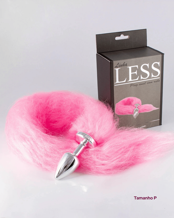 Plug Anal com Rabo Peluciado | Preto ou Rosa | P, M ou G - Rosa