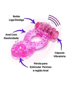 Anel Peniano com Vibração Dupla e Estimulação Anal